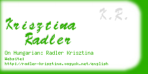 krisztina radler business card